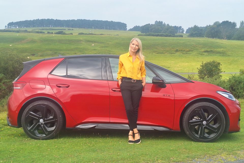 Geraldine Herbert test drives the VW ID.3 GTX in the Kings Red Metallic colour (it also comes in grey, white, silver and black). Photo: Paul Herbert-Kane